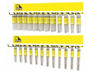 Racks of Cobalt Drill Bits